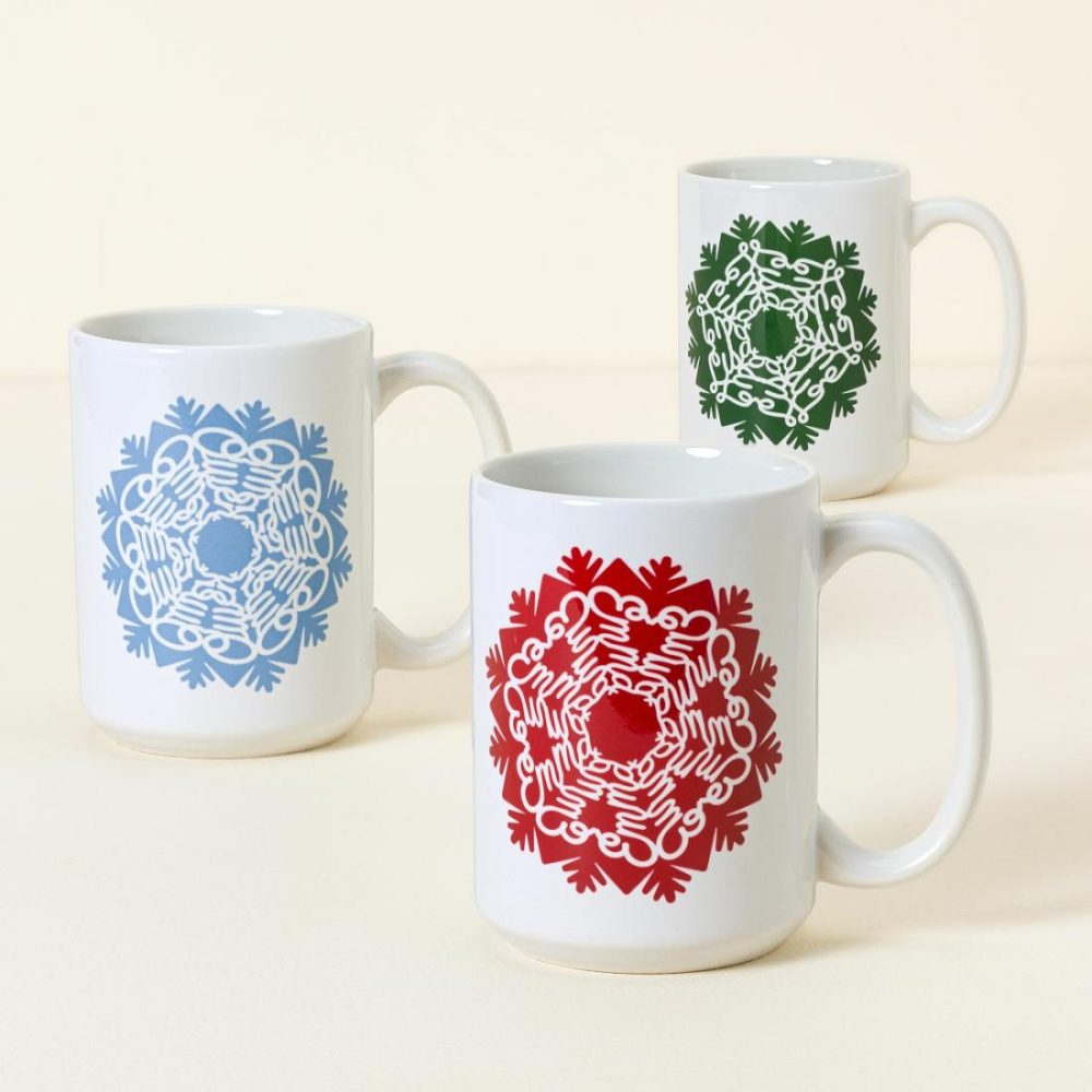 Mugs & Cups |   Your Name In A Snowflake Ceramic Mug Drinkware Mugs & Cups