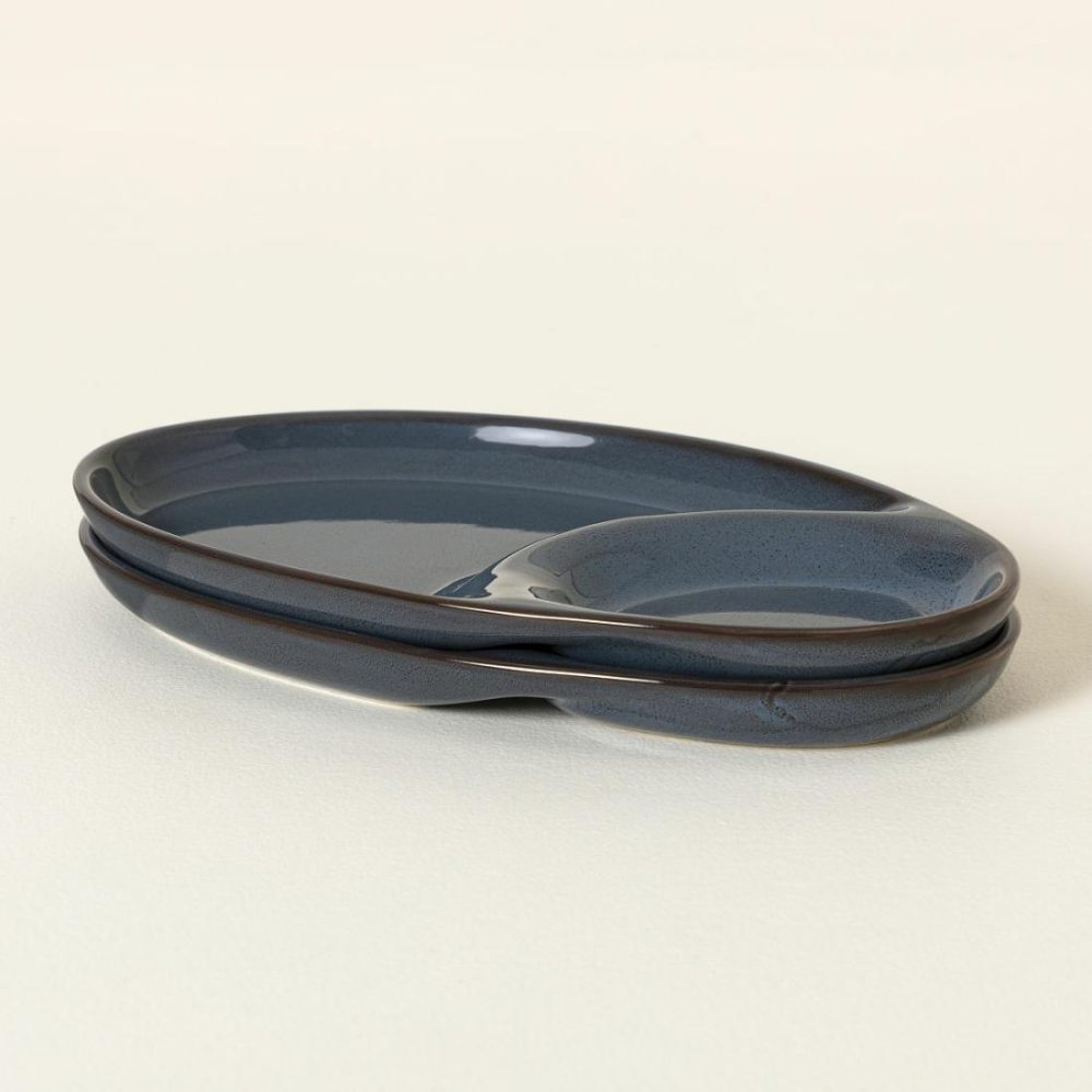 Plates |   Olive Oil Dipping Plates – Set Of 2 Plates Plates