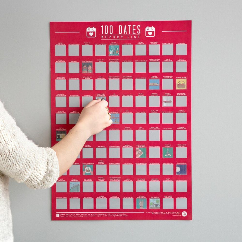 Posters |   100 Dates Scratch Off Poster Art Posters