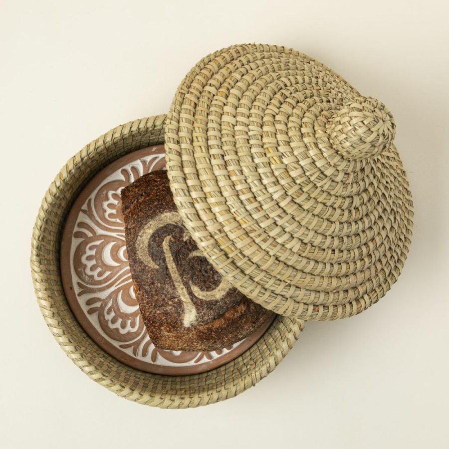 Serving Dishes & Trays |   Traditional Bread Warming Set With Lid Serveware Serving Dishes & Trays