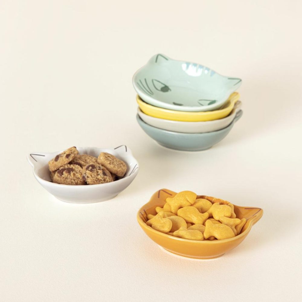 Snack Dishes & Bowls |   Little Cat Snack Dishes – Set Of 6 Serveware Serving Dishes & Trays