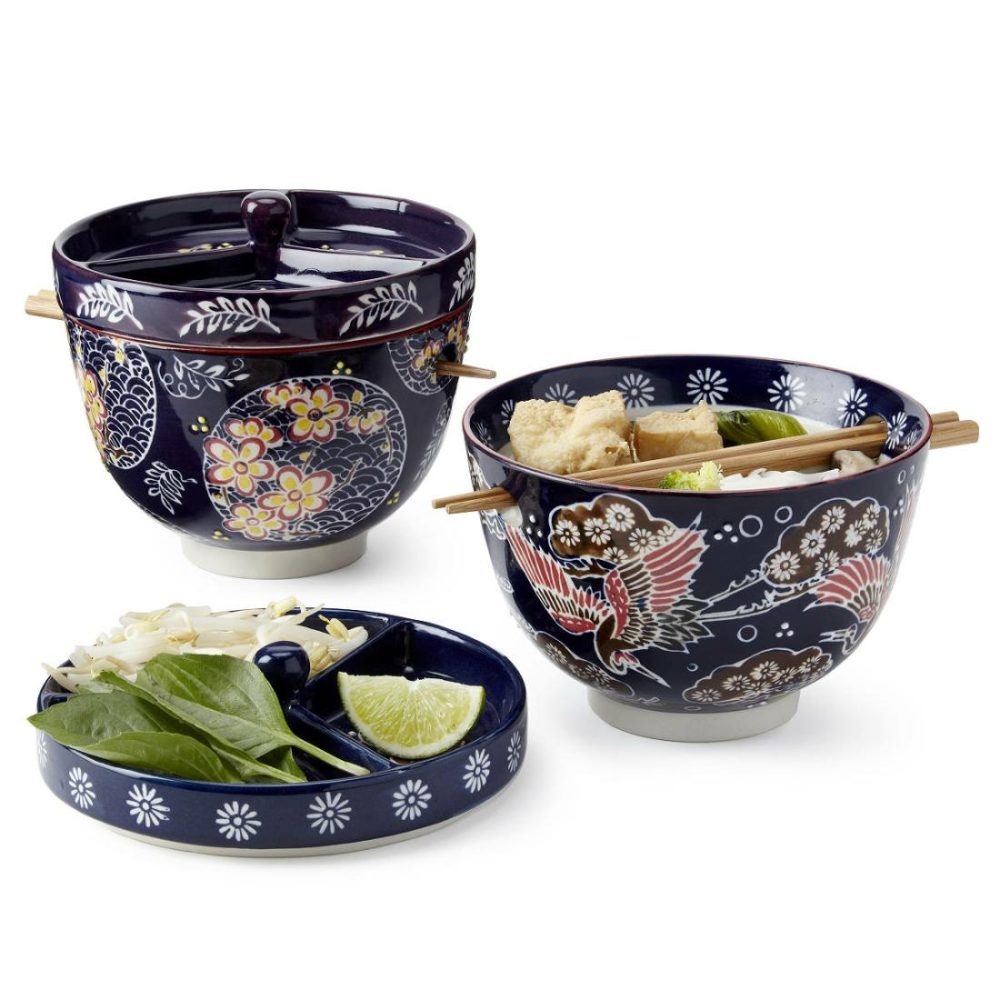 Snack Dishes & Bowls |   Pho Noodle Bowl W/Chopsticks Serveware Snack Dishes & Bowls