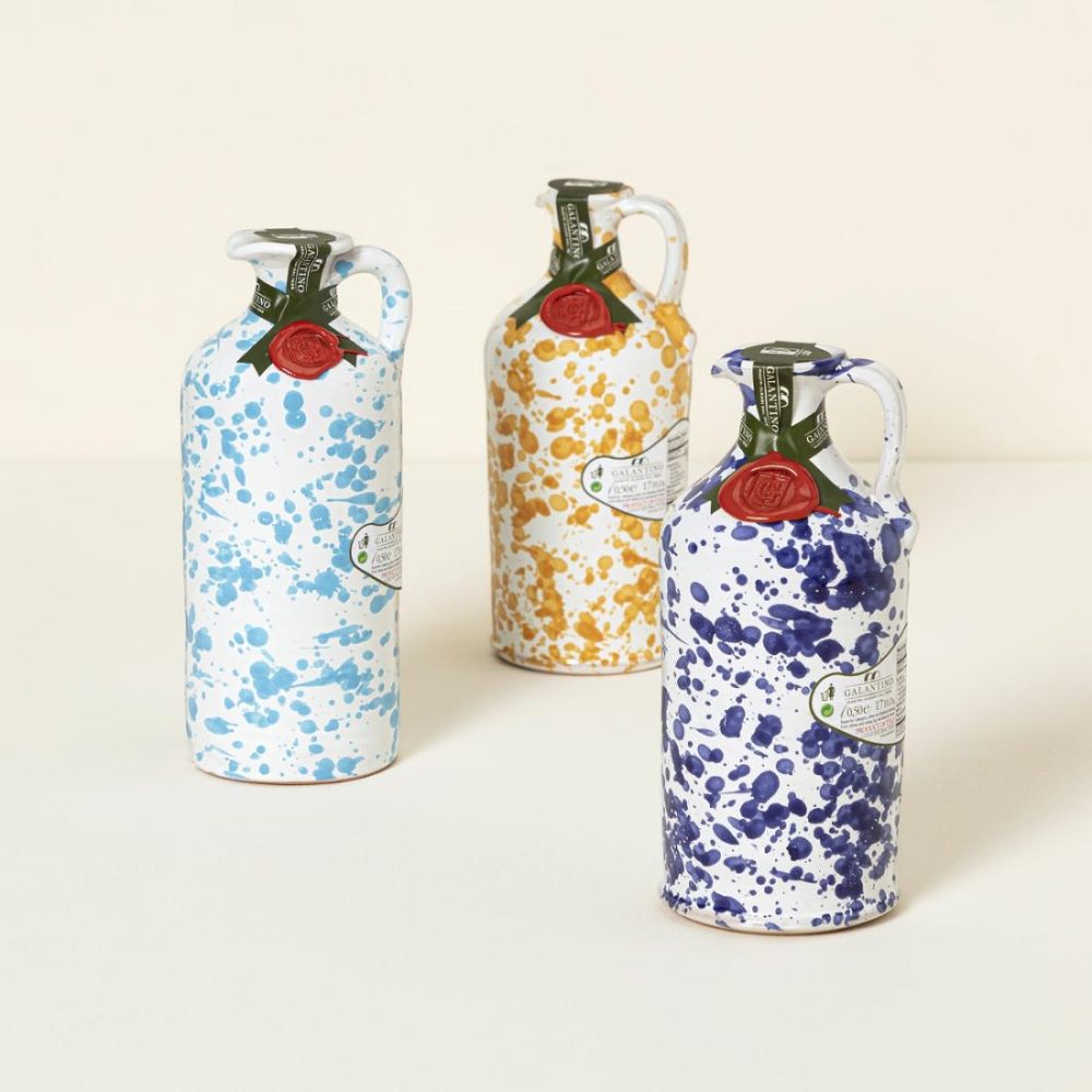 Vases |   Italian Olive Oil & Hand-Painted Ceramic Vessel Decor Vases