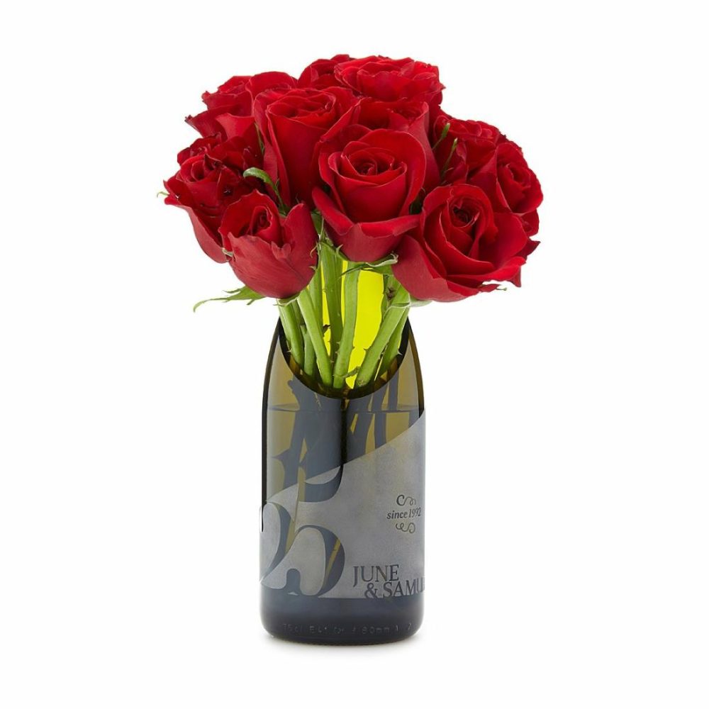 Vases |   Personalized Champagne Milestone Vase Decor Vases