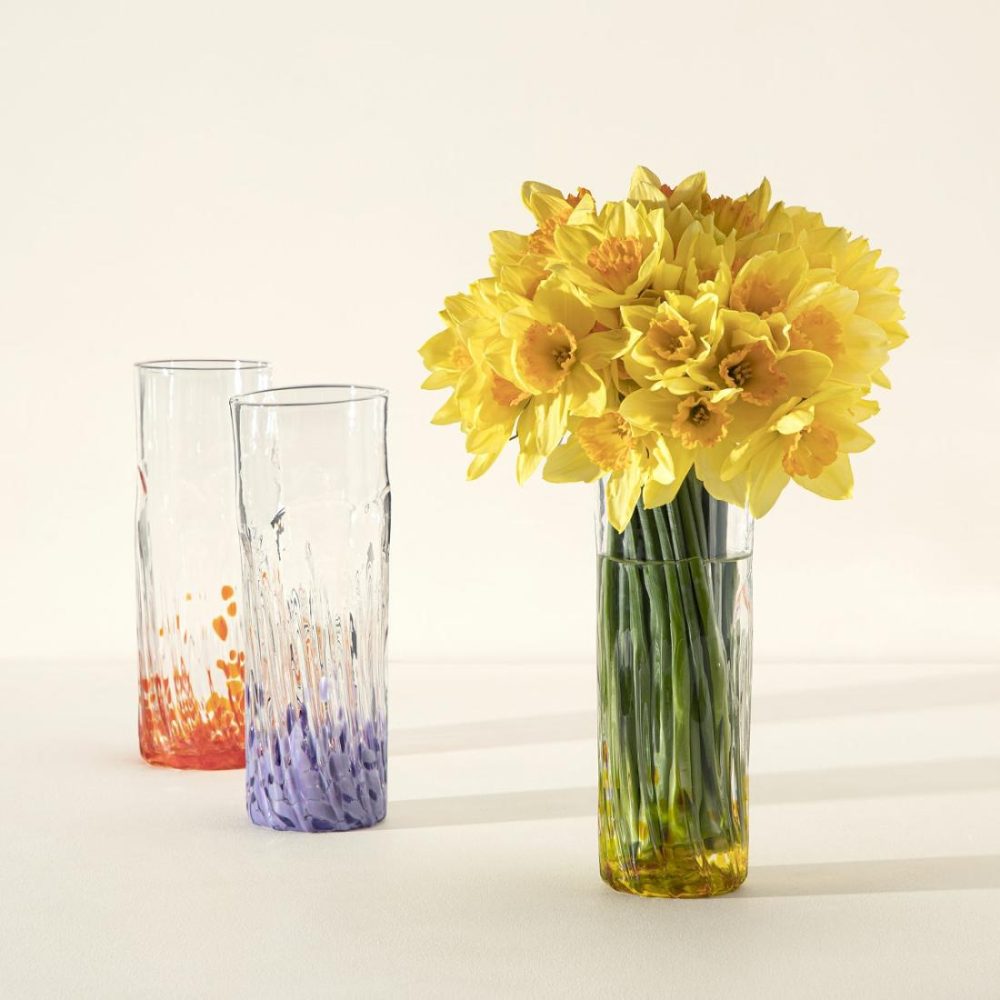 Vases |   Recycled Glass Birth Month Flower Vase Decor Vases