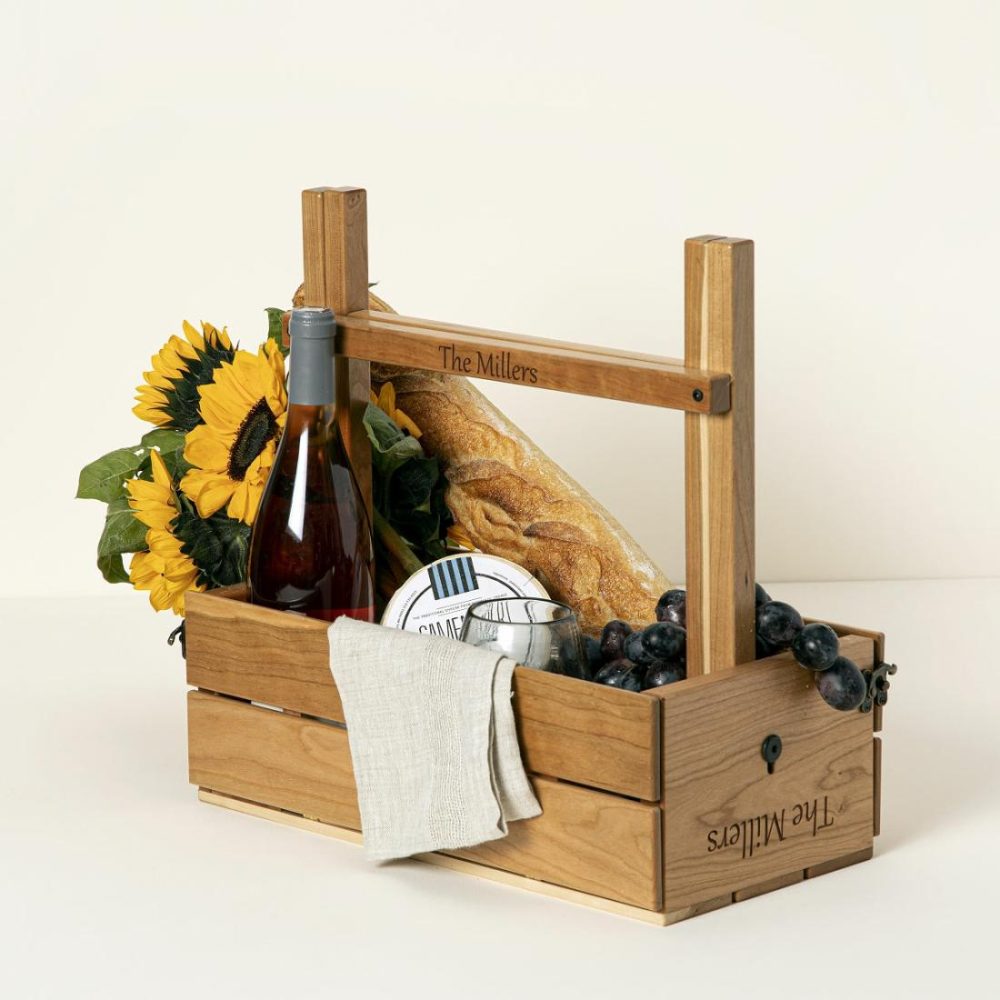 Wine Accessories |   Personalized Picnic Table Wine Carrier Barware Wine Accessories