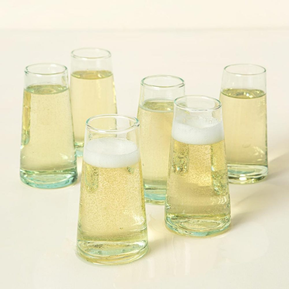 Wine Glasses |   Recycled Stemless Flutes – Set Of 6 Drinkware Wine Glasses