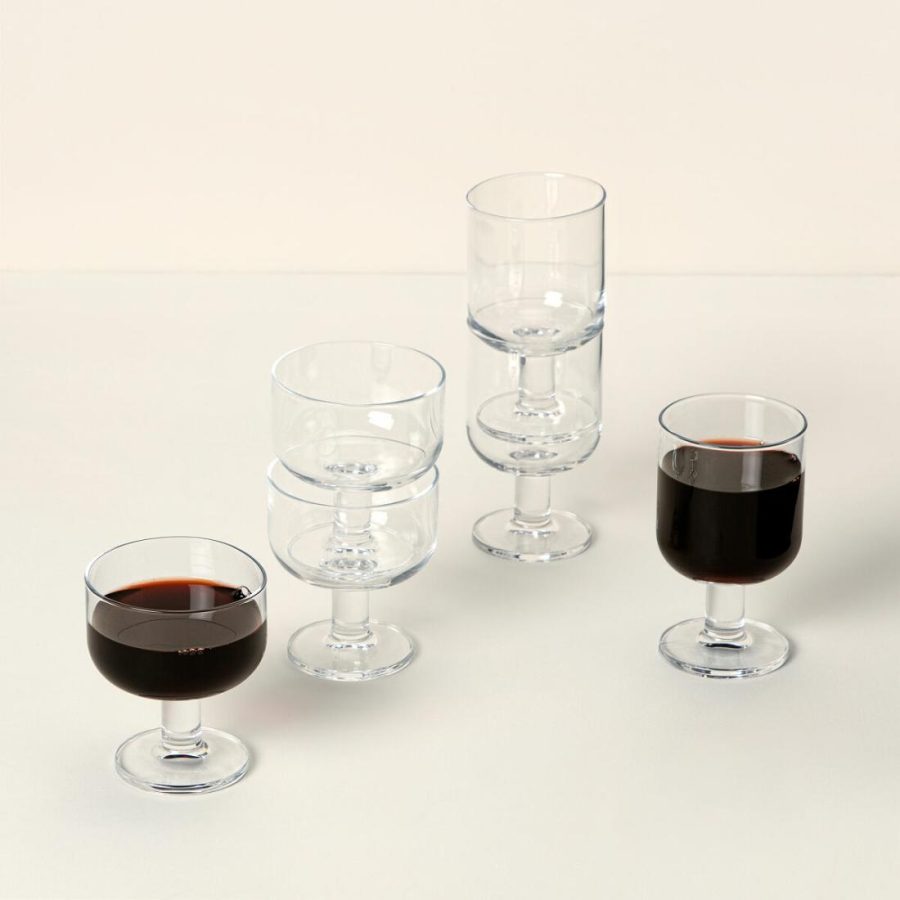 Wine Glasses |   Stackable Wine Glasses – Set Of 6 Drinkware Wine Glasses