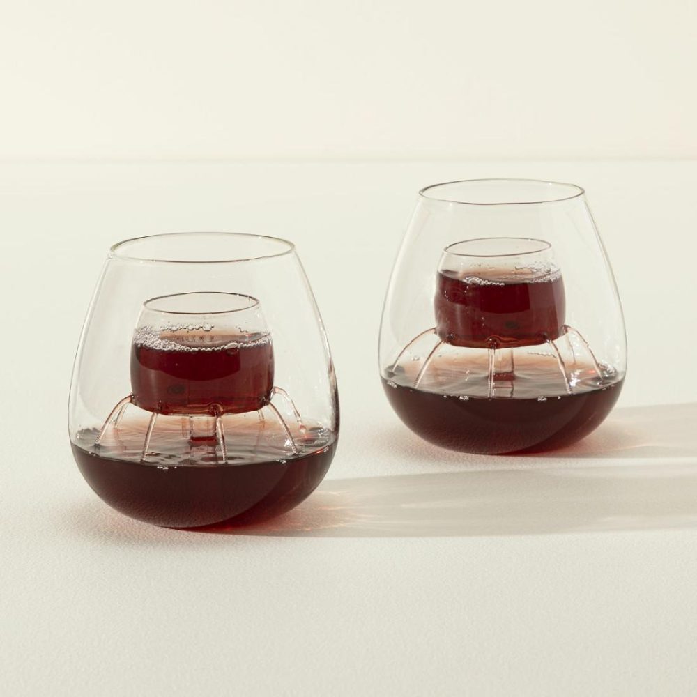 Wine Glasses |   Stemless Aerating Wine Glasses – Set Of 2 Drinkware Wine Glasses