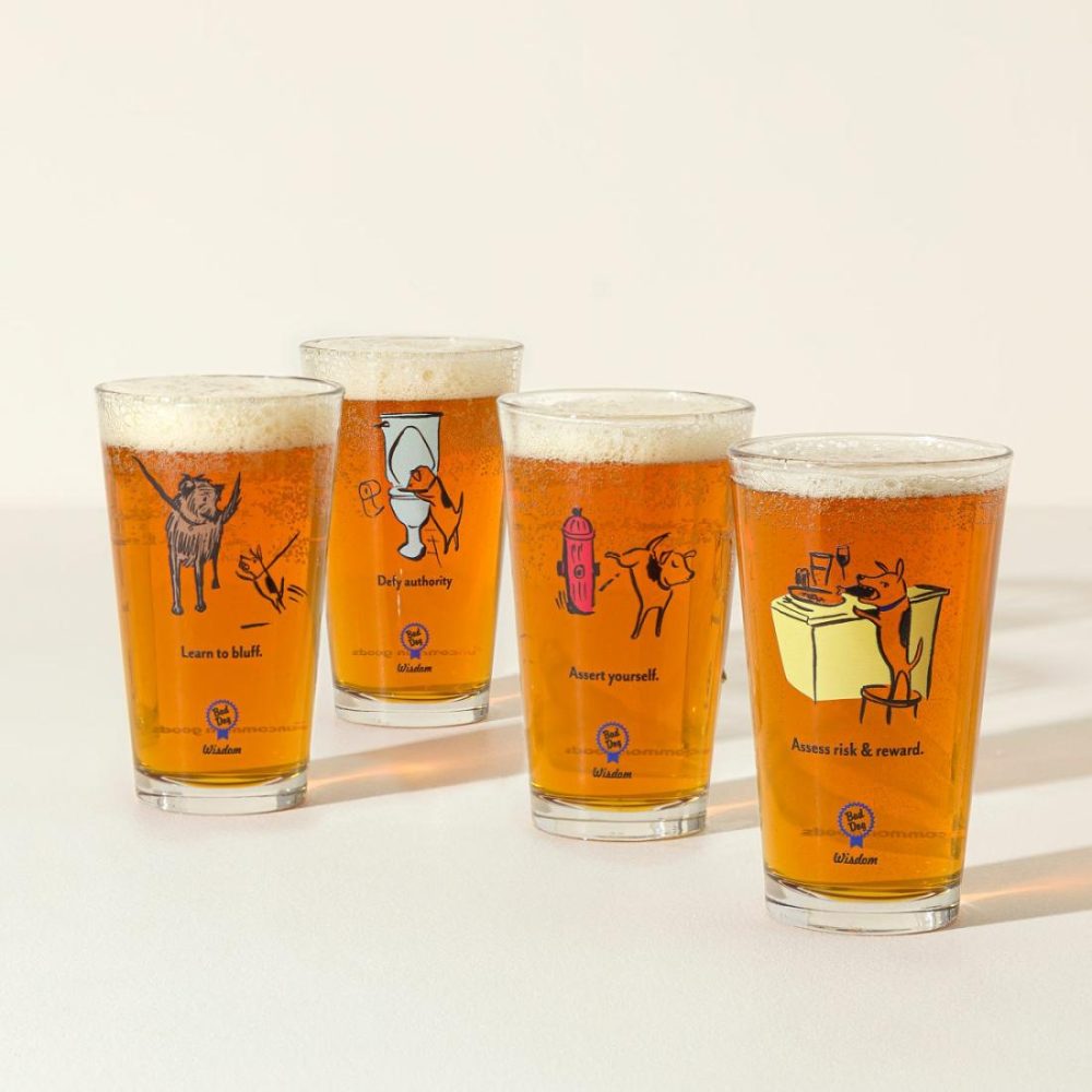 Drinking Glasses |   Bad Dog Wisdom Tumblers Beer Glasses Beer Glasses