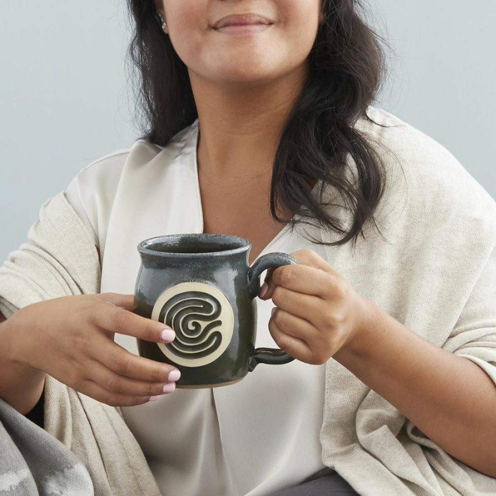 Mugs & Cups |   Finger Tracing Meditation Mug Drinkware Mugs & Cups