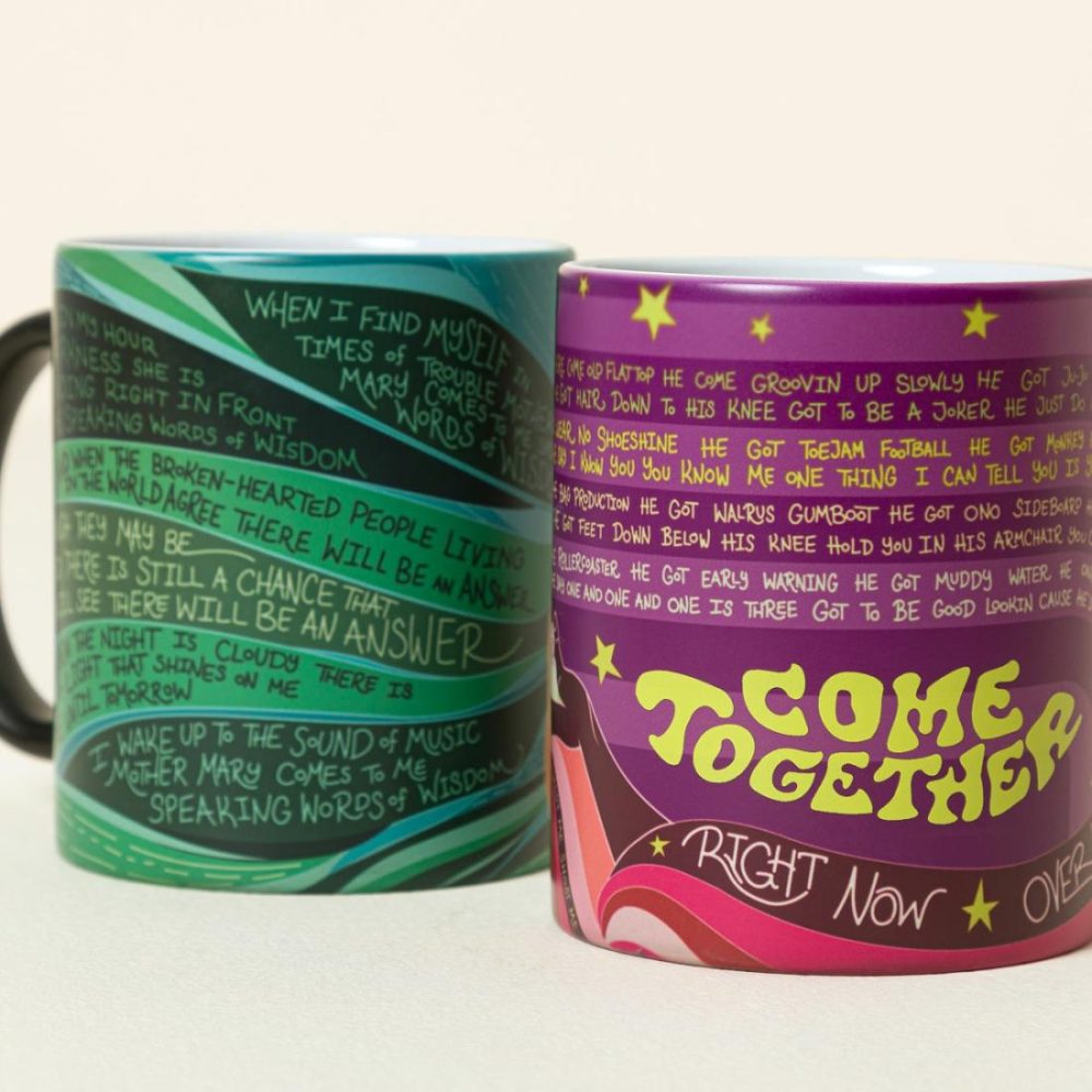 Mugs & Cups |   Lennon & Mccartney Lyrics Color Changing Mug Drinkware Mugs & Cups