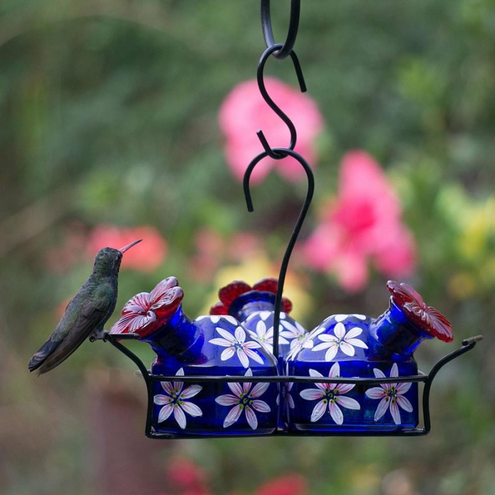 Birdhouses & Feeders |   Painted Blossoms Hummingbird Feeder Birdhouses & Feeders Birdhouses & Feeders