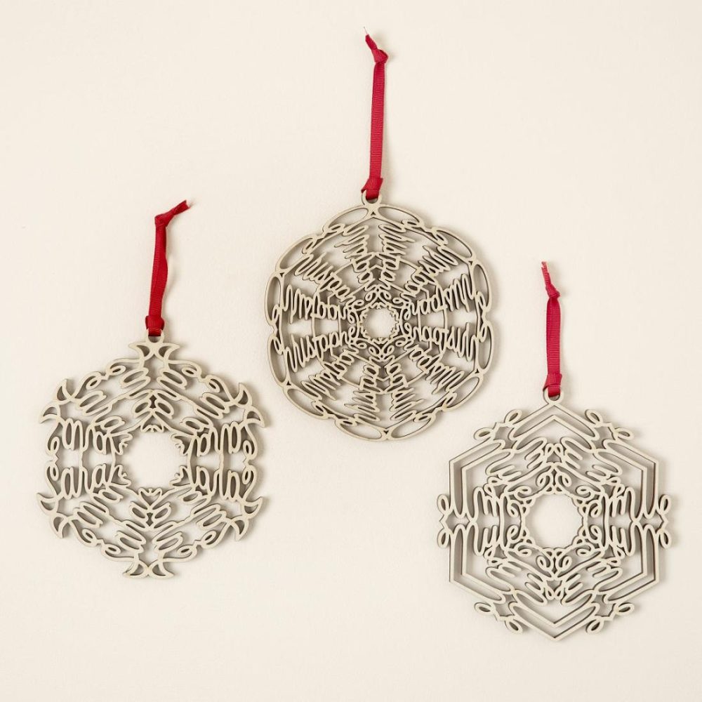 Decorative Accents |   Your Name In A Snowflake Ornament Decor Decorative Accents