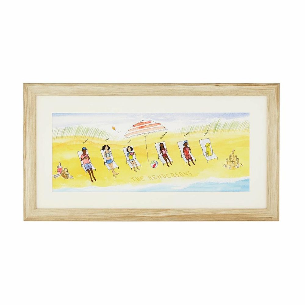 Family & Couple |   Personalized Beach Family Art Art Family & Couple